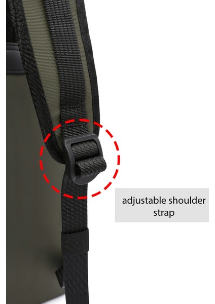 Erkek Yeşil Kumaş Sırt Çantası 24WBD30156F