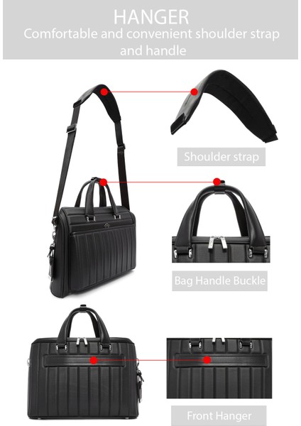 D-Pack Erkek Siyah Uzun Askılı Kumaş Evrak Çantası 24WBD30206F