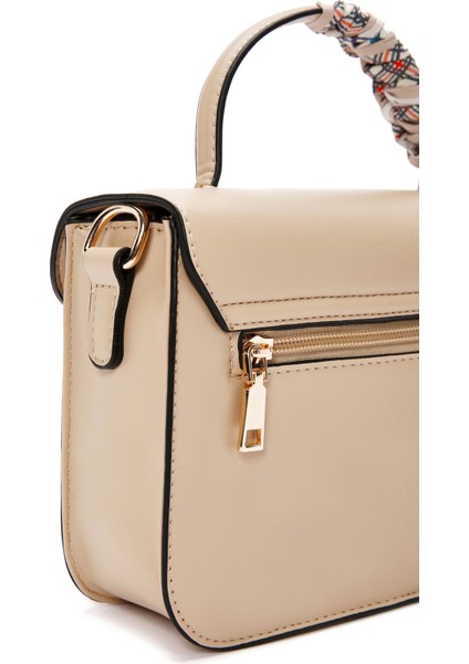 Kadın Bej Uzun Askılı Klasik Kol Çantası 25SBD280018