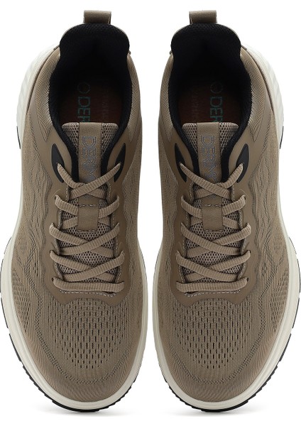 Erkek Bej Bağcıklı Kalın Tabanlı Sneaker 25SFD76016F