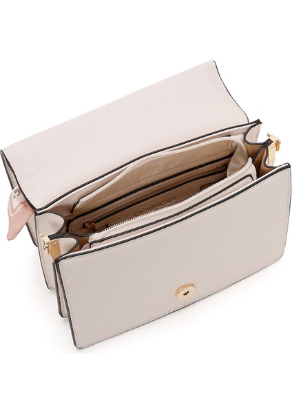 Kadın Krem Uzun Askılı Mini Çapraz Çanta 25SBD281329