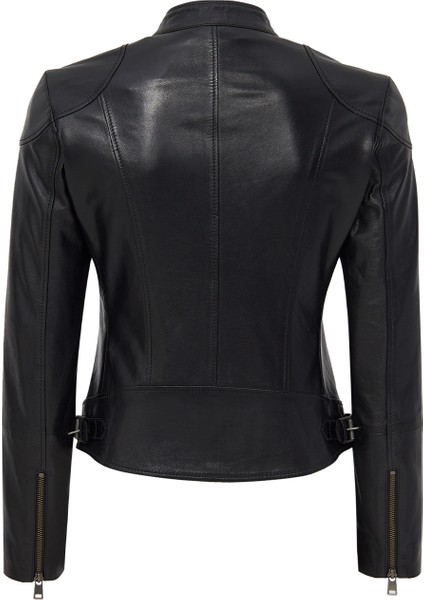 Prima Kadın Siyah Kısa Deri Ceket 24WGM524551