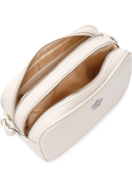 Kadın Krem Uzun Askılı Çapraz Çanta 25SBD280418