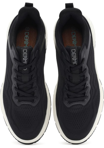 Erkek Siyah Bağcıklı Kalın Tabanlı Sneaker 25SFD76016F