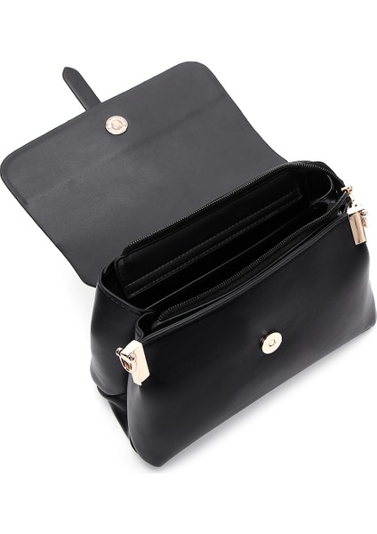 Kadın Siyah Uzun Askılı Çapraz Çanta 25SBD280618