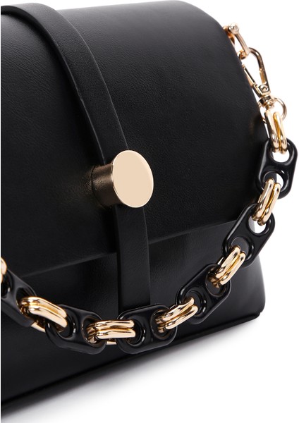 Kadın Siyah Uzun Askılı Çapraz Çanta 25SBD280618