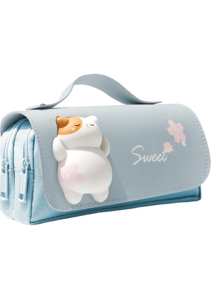 Kalem Çantası Ekstra Büyük Kapasiteli Kırtasiye Kutusu Sevimli Çocuk Kırtasiye Çantası (Yurt Dışından)