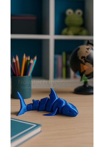 Köpek Balığı Flexy Oynar Parçalı Figür Obje Genç Odası Çocuk Odası Dekor Ürünü