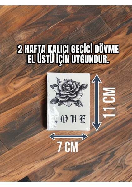 Gerçekçi El Üstü Model Geçici Dövme Tattoo Sticker Qs-21