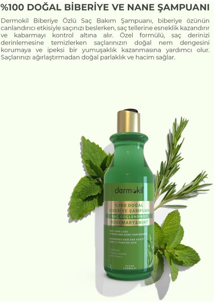 %100 Doğal Biberiye Şampuan 400 ml fırsatları