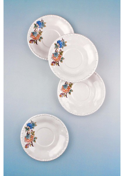 Inci Serisi Çiçek Buketi 4 Adet Porselen Çay Tabağı fiyatları