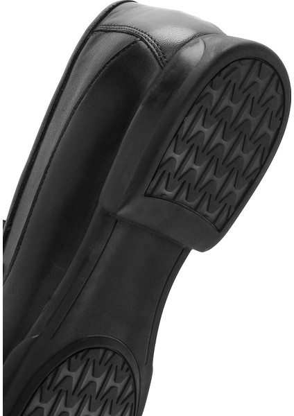 Erkek Siyah Deri Klasik Loafer 25SFD670118