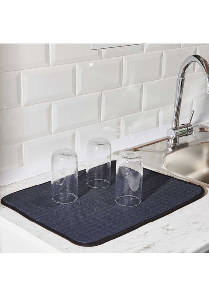 Antrasit Bulaşık Kurutma Örtüsü - 35X45 Cm, Yumuşak ve Şık Tasarım