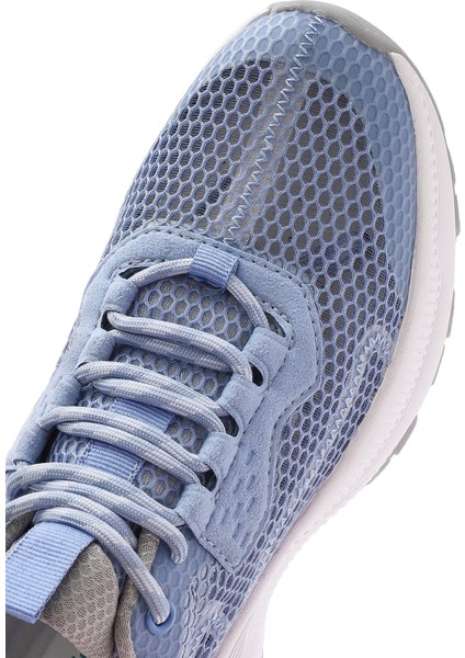 Kadın Mavi Bağcıklı Kalın Tabanlı Kumaş Sneaker 25SFE48576F