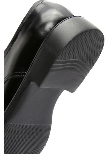 Erkek Siyah Bağcıklı Deri Casual Ayakkabı 25SFD670222