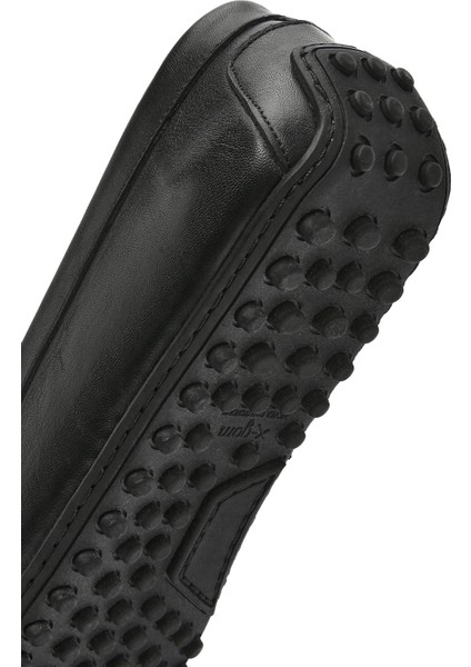 Erkek Siyah Tokalı Deri Loafer 25SFD6706FT