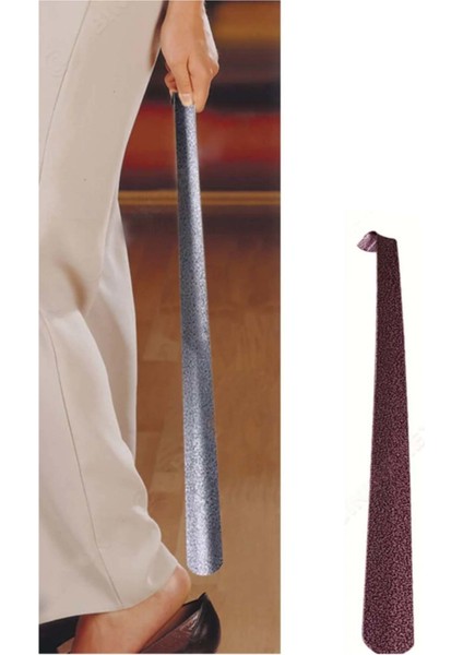 37 cm Bronz Metal Ayakkabı Çekici, Dayanıklı ve Şık Tasarım.