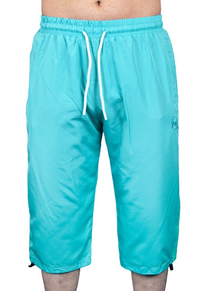 Erkek Havuz Deniz Uzun Diz Altı Kapri Şort Su Yeşili- 1520-25 modelleri