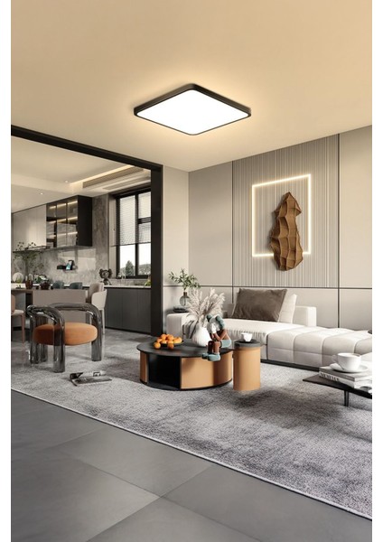 24W Antrasit Renk Kasa Tavan LED Avize, Salon, Banyo, Balkon, Koridor Aydınlatma indirimleri