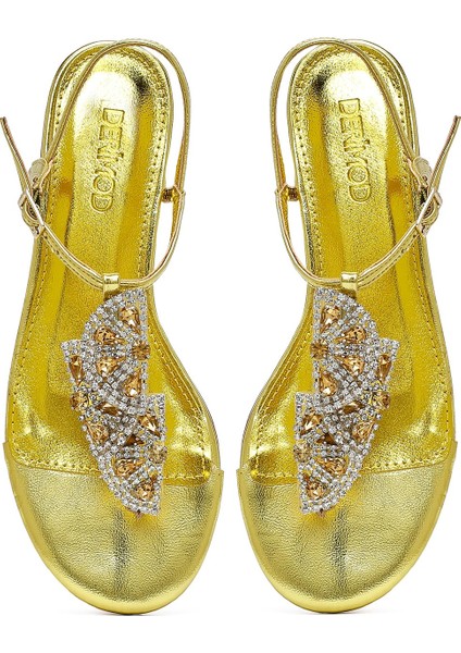 Kadın Pembe Taşlı Parmak Arası Sandalet 25sfe481032