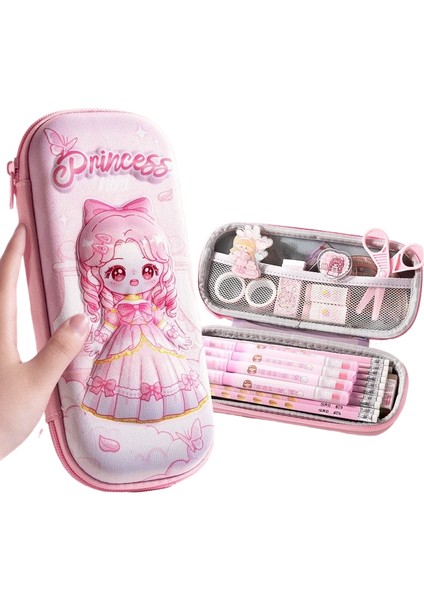 Ilkokul Öğrencileri Karikatür 3D Üç Boyutlu Kırtasiye Kutusu Çocuk Kalem Kutusu Büyük Kapasiteli Saklama Kutusu (Yurt Dışından)