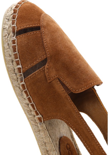 Kadın Taba Süet Deri Espadril 25SFD205110