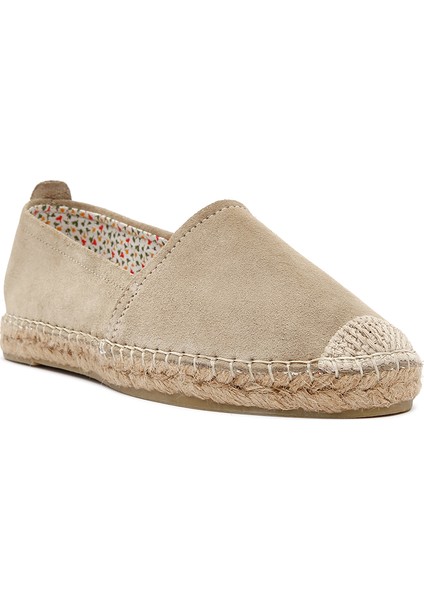 Kadın Bej Süet Deri Espadril 25SFD205310