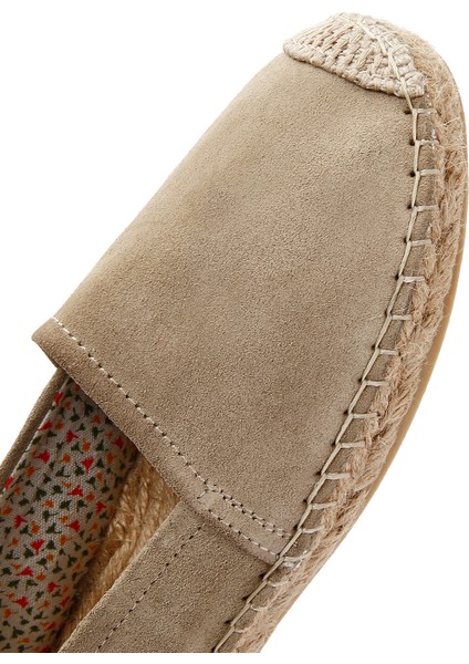 Kadın Bej Süet Deri Espadril 25SFD205310