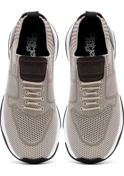 Zero Erkek Bej Kalın Tabanlı Kumaş Sneaker 25sfd69206f