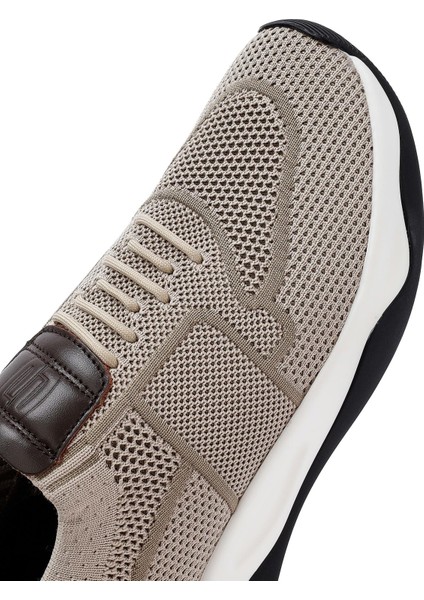 Zero Erkek Bej Kalın Tabanlı Kumaş Sneaker 25sfd69206f