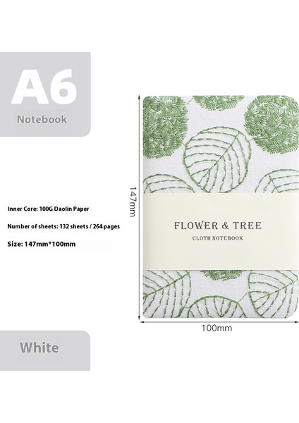 A6 Defter Keten Pamuk Not Defteri Öğrenci Günlüğü (Yurt Dışından)