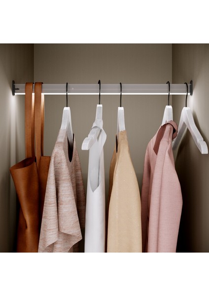 Hareket Sensörlü LED Dolap Içi Işık ve Askı Borusu - 50-60 cm - Dolap Içi Aydınlatma fırsatları