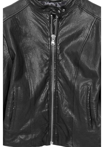 Escape Kadın Siyah Kısa Deri Ceket 24WGD5275VE