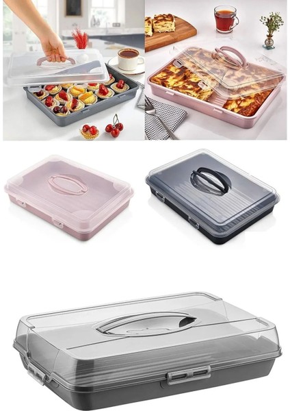 Turuncu Dikdörtgen Kapanlı Saklama Kabı 35CM Çok Amaçlı Gıda Taşıyıcı fiyatları