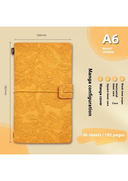 Seyahat Defteri Vintage A6 El Kitabı Öğrenci Günlüğü (Yurt Dışından)