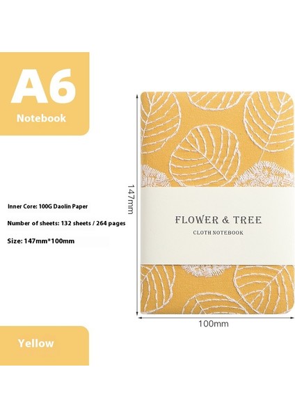 A6 Defter Keten Pamuk Not Defteri Öğrenci Günlüğü (Yurt Dışından)