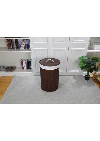 Yuvarlak Katlanabilir Bambu Kirli Çamaşır Sepeti – 75 Litre | Doğal Bambu ve Kanvas Kumaş | Çıkarılabilir Iç Torbalı fiyatları