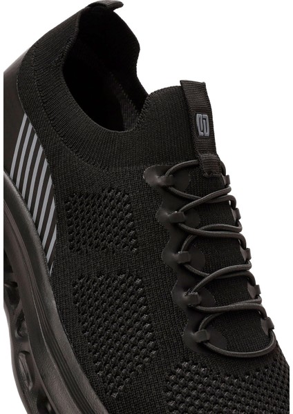Zero Erkek Siyah Bağcıklı Kalın Tabanlı Sneaker 25SFD69176F