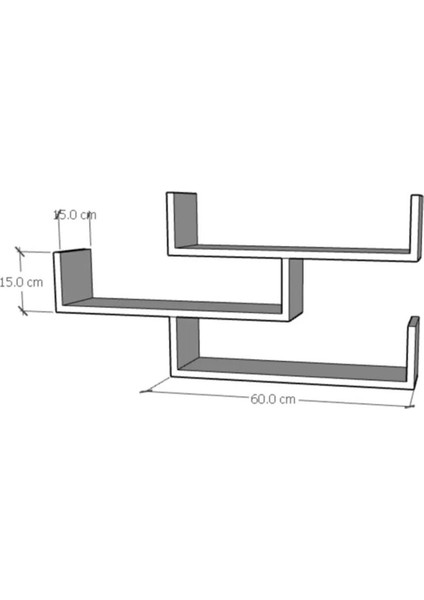 Şık 3'lü Beyaz Duvar Rafı, Modern ve Kullanışlı Dekorasyon Parçası fiyatları