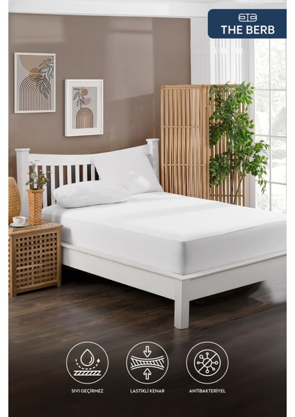 Pamuklu Su Geçirmez Yatak Koruyucu Alez, Tek ve Çift Kişilik, Full Kenar, Beyaz fiyatları