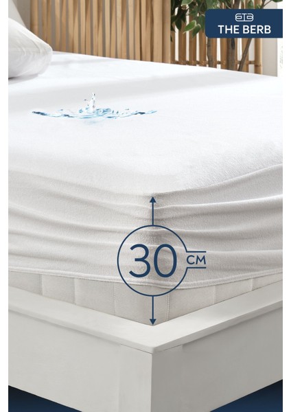 Pamuklu Su Geçirmez Yatak Koruyucu Alez, Tek ve Çift Kişilik, Full Kenar, Beyaz modelleri