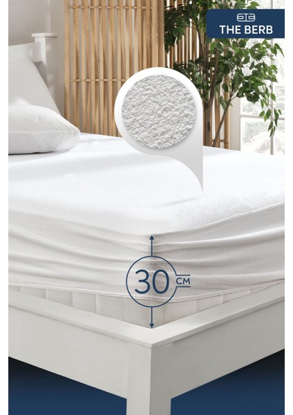 Pamuklu Su Geçirmez Yatak Koruyucu Alez, Tek ve Çift Kişilik, Full Kenar, Beyaz indirimleri