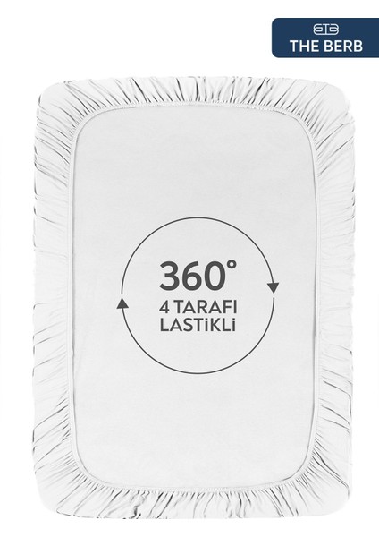 Pamuklu Su Geçirmez Yatak Koruyucu Alez, Tek ve Çift Kişilik, Full Kenar, Beyaz