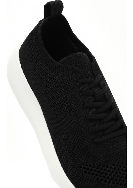 Zero Kadın Siyah Bağcıklı Kalın Tabanlı Sneaker 25SFD43026F