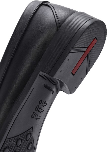 Erkek Siyah Deri Casual Loafer 25SFD754118