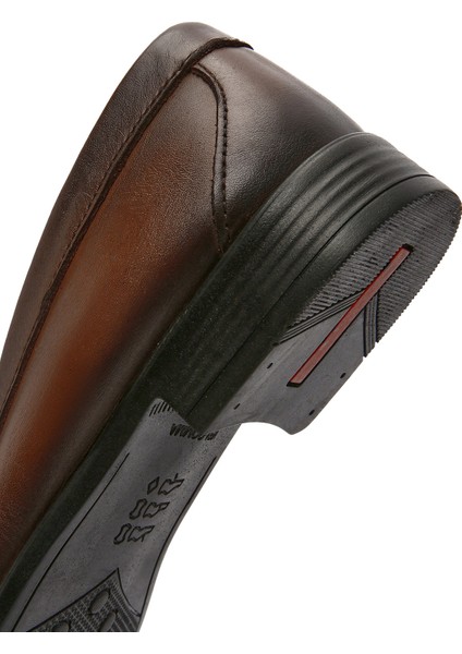 Erkek Kahverengi Deri Casual Loafer 25SFD754018