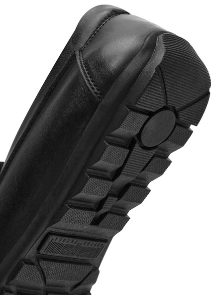 Erkek Siyah Deri Casual Loafer 25SFD755018