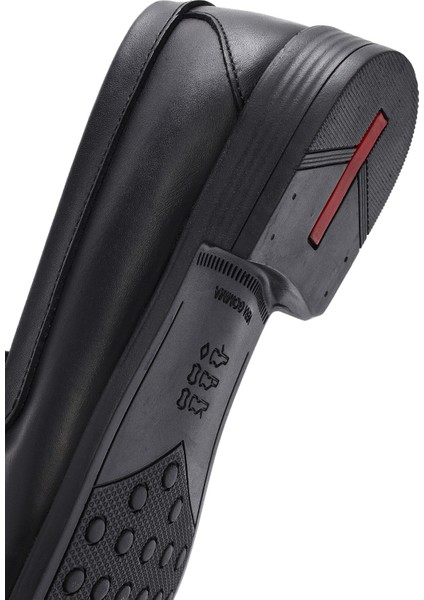 Erkek Siyah Püsküllü Deri Casual Loafer 25SFD754218