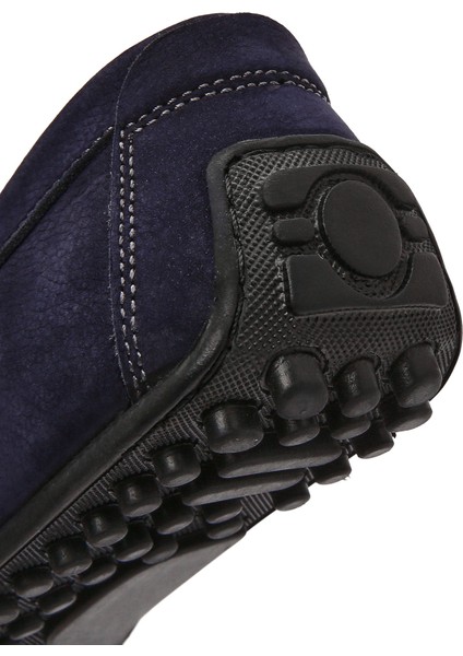 Erkek Lacivert Nubuk Deri Casual Loafer 25SFD7545V3