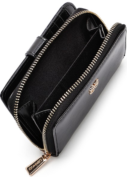 Kadın Siyah Rugan Cüzdan 000A2D561516